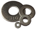 Flat Washer #6 Type 316 Stainless Steel 